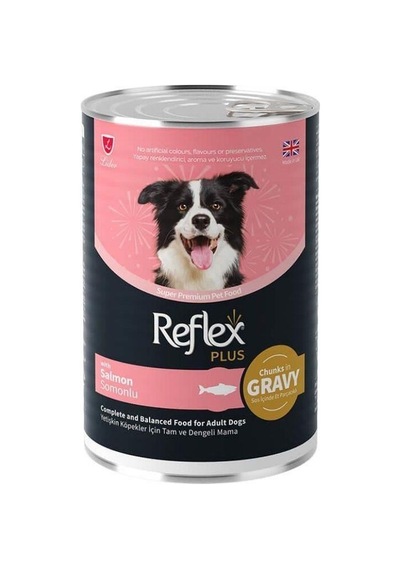 Reflex Plus Sos İçinde Somonlu Yetişkin Köpek Konservesi 400 Gr