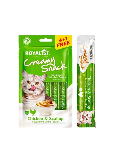 Kedi Ödülü Tavuk Ve Deniz Tarağı Krema 5x15 Gr