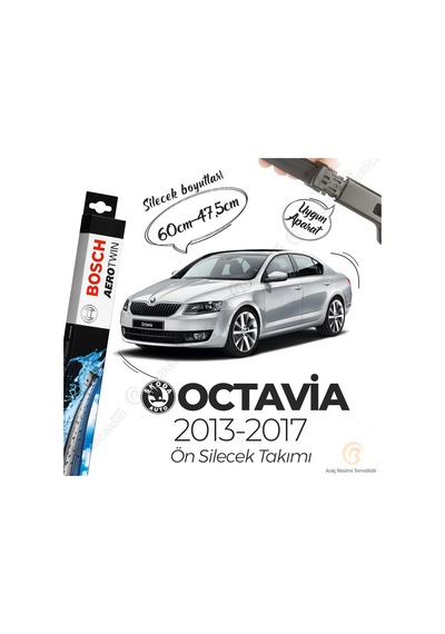 Skoda Octavia Muz Silecek Takımı 2013-2017 Bosch Aerotwin N11.4631
