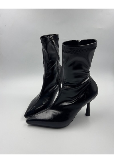 Dabab Shoes Kadın Marya Siyah Kırışık Rugan Streç Yandan Fermuar Sivri Burun İnce Topuklu Bot Dabab Shoes Kadın Marya Siyah Kırışık Rugan Streç Yandan Fermuar Sivri Burun İnce Topuklu Bot