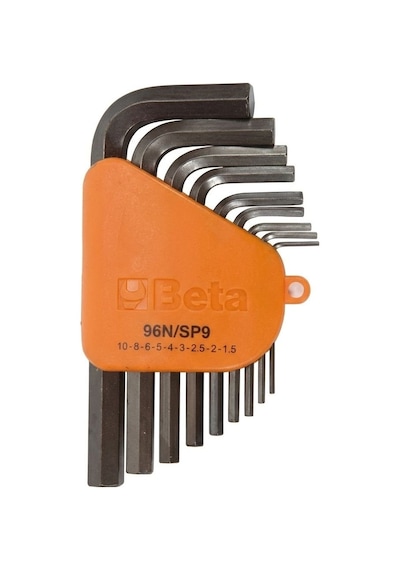 Beta 96n/sp9 1,5-10mm. 9parça Kısa Allen Anahtar Takımı Metrik