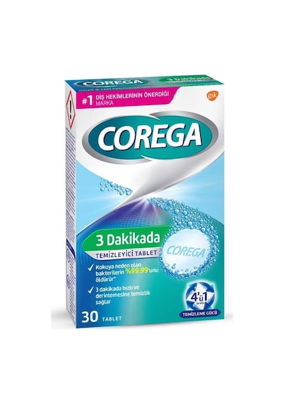Corega Protez Temizleyici Tablet 30lu