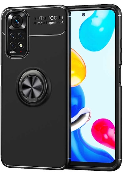 Redmi Note 11 Global Kılıf Tchs Ravel Silikon Kapak - Siyah Siyah