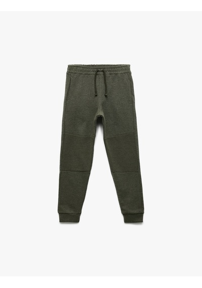 Koton Beli Lastikli Cep Detaylı Şardonlu Okul Jogger Eşofman Altı Yeşil 7wkb40036tk