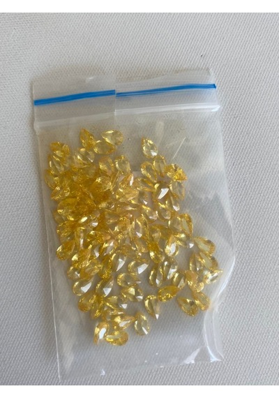 Armut Kesim Sentetik Taş 3x5mm 100 Adet Sarı