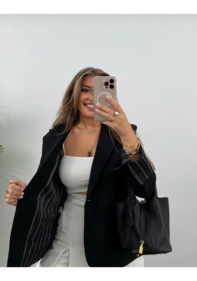 Ceket Kumaş Blazer Siyah