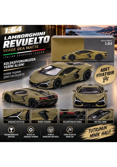 Storeşahin 1/64 Lamborghini Revuelto Verde Gea Matte Adet Fiyatıdır Shn0720