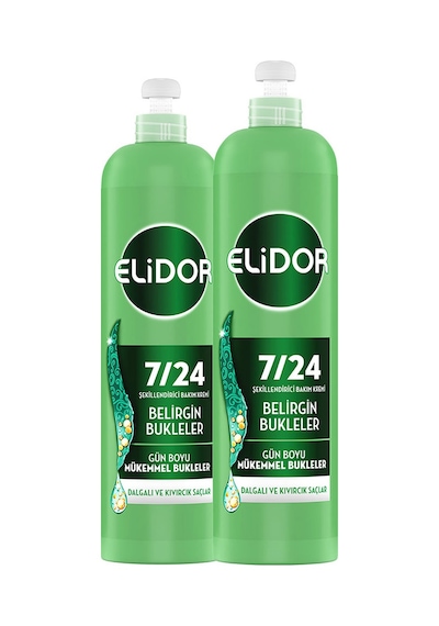 Elidor 7/24 Şekillendirici Bakım Kremi Belirgin Bukleler 240 Ml X2