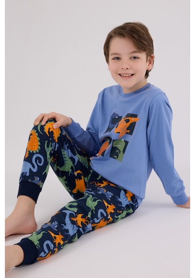 Rolypoly Erkek Çocuk Mavi Pijama Takımı Rp3661-c-v1