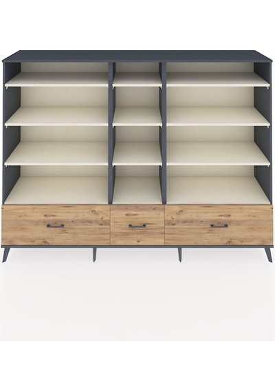 Hyperion Dolap 12 Raflı 3 Çekmeceli 220x44x163 Antrasit-aytaşı/ç Antrasit-aytaşı/çam Hyperion Dolap 12 Raflı 3 Çekmeceli 220x44x163 Antrasit-aytaşı/ç Antrasit-aytaşı/çam