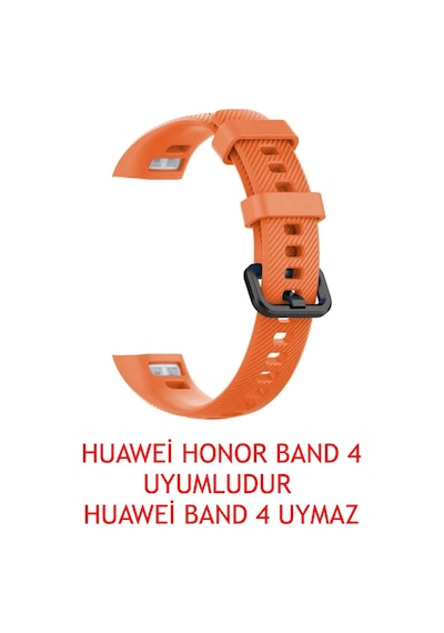 Honor Band 4 Kordon, Silicone Sport Band Turuncu Turuncu
