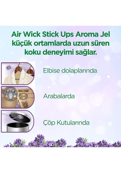 Jel Stick Up Küçük Alanlara Özel Oda Kokusu Lavanta 60 Gün Etkili Diğer