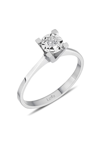 Lova 0,60 Karat Efektli Pırlanta Tektaş Yüzük - 1040103