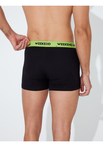 Koton 3'lü Boxer Seti Slogan Baskılı Pamuklu Siyah 5wlm90040mk Siyah