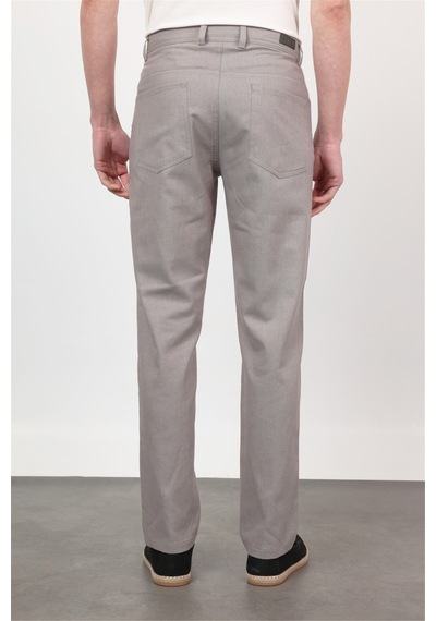 İmza Gri 5 Cep Slim Fit Pamuklu Pantolon 1003260170