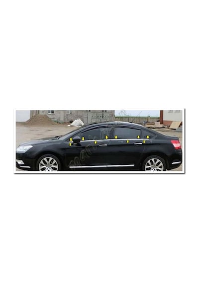 Citroen C5 Krom Cam Çıtası 2008 Sonrası 6 Parça Paslanmaz Çelik