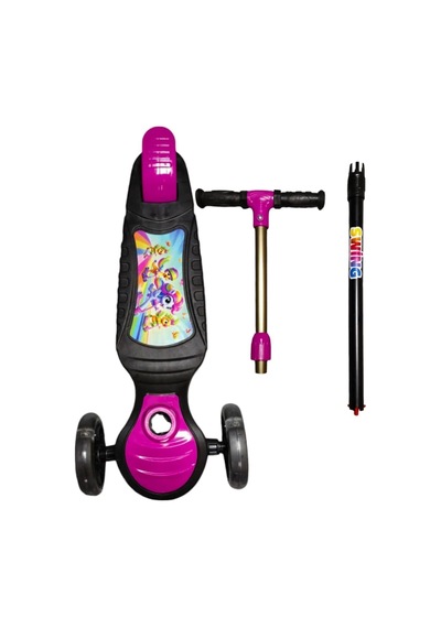 3 Tekerlekli Led Işıklı Çocuk Scooter Pembe