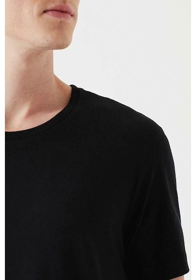 Mavi Bisiklet Yaka T-shirt Siyah