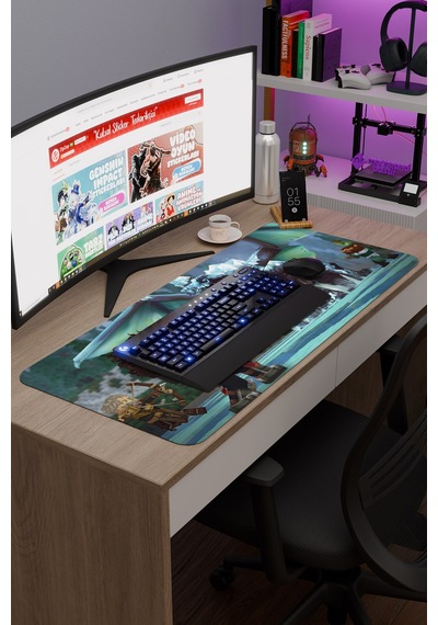 Hytale Kaymaz Dikişli Kauçuk Oyuncu Mousepad V3 - 90x40 Xxl Gaming Mouse Pad Fare Altlığı