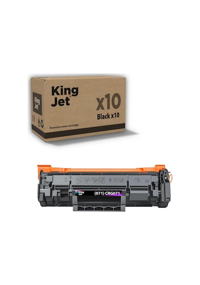 Kingjet Canon Uyumlu Crg-071 Standart Kapasiteli 10'lu Paket Toner Çipli Mf274dw, Mf275dw