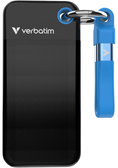 Verbatim Pocket Ssd Usb 3.2 Gen 2 256gb Black/blue
