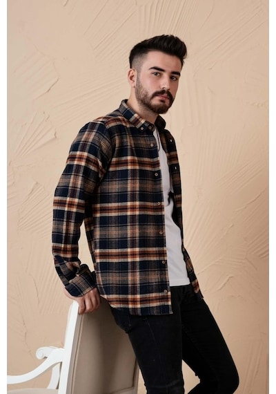 Advante Slimfit Erkek Ekoseli Oduncu Gömlek