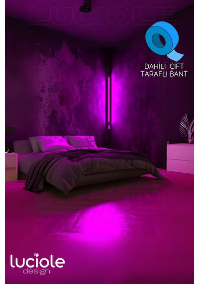 Led Abajur Aplik Gece Lambası Rgb Lambader 16 Renkli Uzaktan Kumandalı Işık 4 Animasyonlu Dipsiz100d