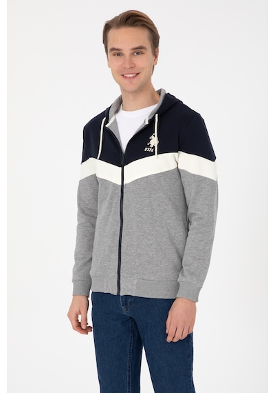 U.s. Polo Assn. Erkek Gri Melanj Hırka Örme 50309005-vr086 Grı Melanj