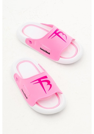 Tonny Black Poıli Taban Logolu Çocuk Unisex Pembe Terlik Tbacr896 PEMBE