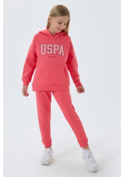 U.S. Polo Assn. Kız Çocuk Pembe Eşofman Takımı 5274-41773 Pembe