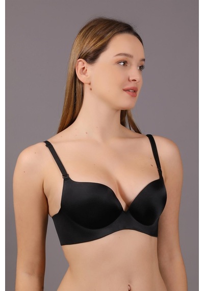 Cotonhause Kadın Lotus Lazer Kesim Push-up Siyah Sütyen 336045 001