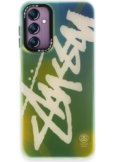 Mey İthalat Samsung Uyumlu Galaxy A14 4g Kılıf Estoril Desenli Kapak - Estoril - 2 Mavi