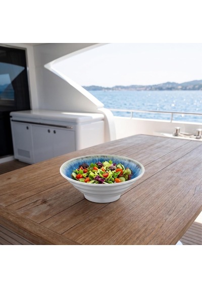 Happy Chef Blue Iris 2'li Salata Kasesi Seti, Ø 24,1 Cm - H.8,8 Cm 1420 Ml, Thermoset Melamin mavi