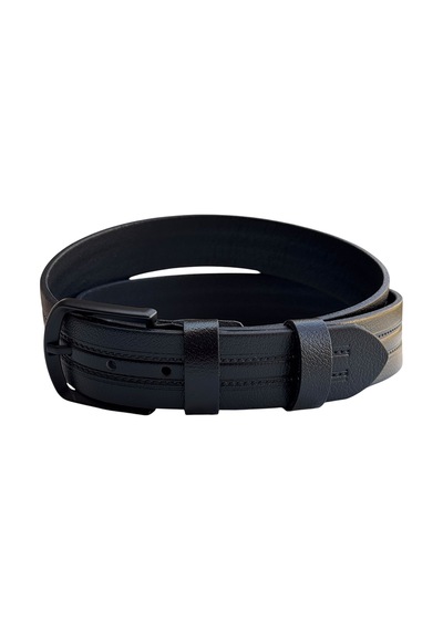 Süzer Deri 4 Cm. Spor Model Hakiki Deri Erkek Kemer Siyah