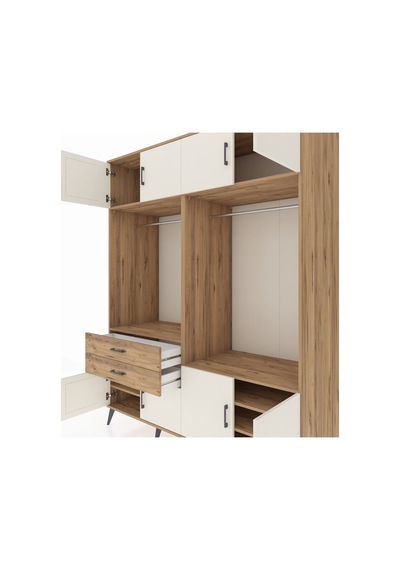 Kronos Gardrop 7 Raflı 2 Çekmeceli 2 Askılı 176x59x221 Çam-aytaşı/çam Aytaşı/çam Kronos Gardrop 7 Raflı 2 Çekmeceli 2 Askılı 176x59x221 Çam-aytaşı/çam Aytaşı/çam