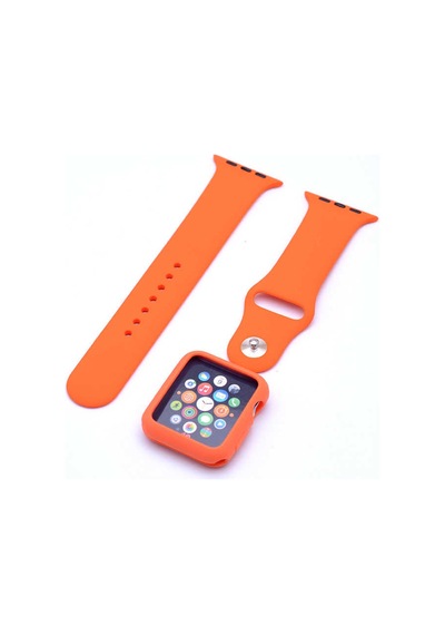 Zore Watch 42mm Uyumlu 3 İn 1 Klasik Kordon-turuncu