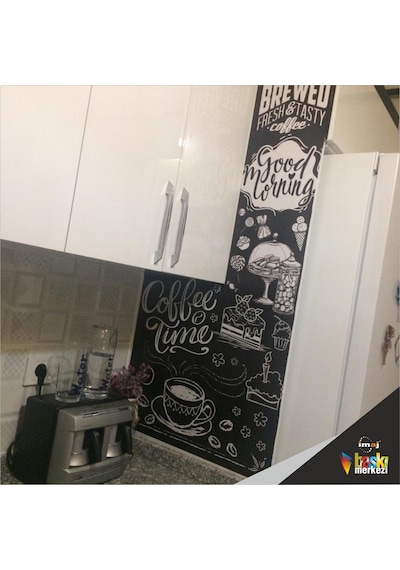 Buzdolabı Ve Bulaşık Makinesi Kapak Folyo Kaplama Coffee Time (382550647)