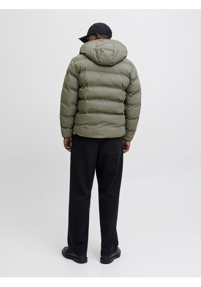 Jack & Jones Jjelements Suni Deri Görünümlü Şişme Mont 12279239 Yeşil