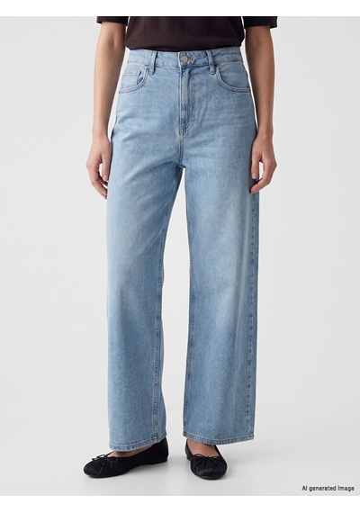 Lcw Modest İndigo Barrel Fit Kadın Jean Pantolon