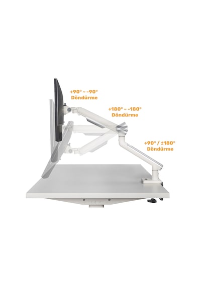 Npo Std49012uw Elysium 17"-32" Ultra Slim Alüminyum 2xusb Amortisörlü Vesa Tekli Monitör Tutucu