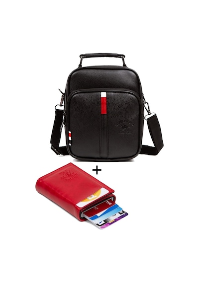 Adelina Bags Adelina Siyah Deri El Ve Omuz Çanta Ve Mekanizmalı Kartlık Set (550399920) Siyah