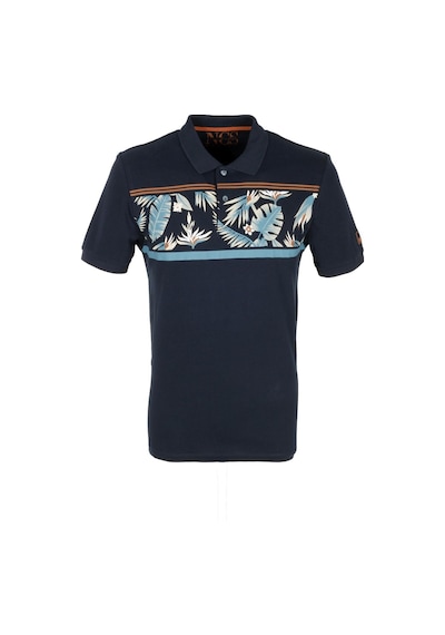Erkek Lacivert Slim Fit Polo Yaka Baskılı Tshirt 1179-lacivert Lacivert