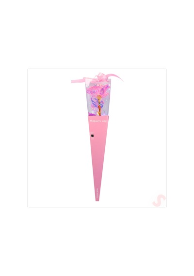 Kutulu Ve Led Işıklı Sonsuzluk Gülü, 35cm - Pembe