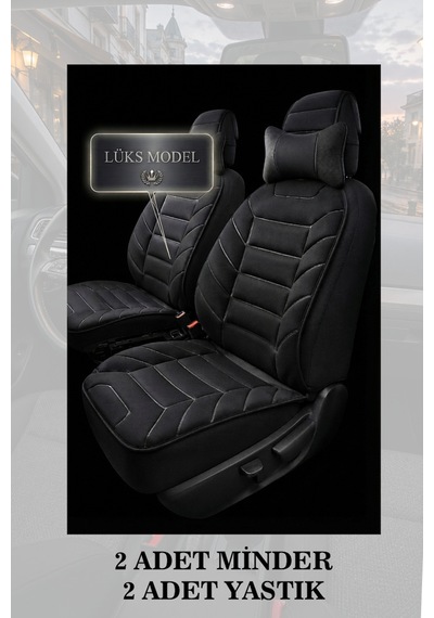 Fiat Linea 2007 Uyumlu Premium Lüks Siyah Renk 2 Adet Minder Ve Yastık