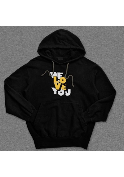 We Love You Biz Seni Seviyoruz Sweatshirt Unisex Kapüşonlu Hoodie 001