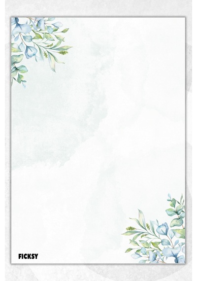 A5 Çiçek Bloknot Çizgisiz Defter - 50 Yaprak - Memopad - Notepad - Not Defteri - Not Kağıdı - 2890 Çok Renkli