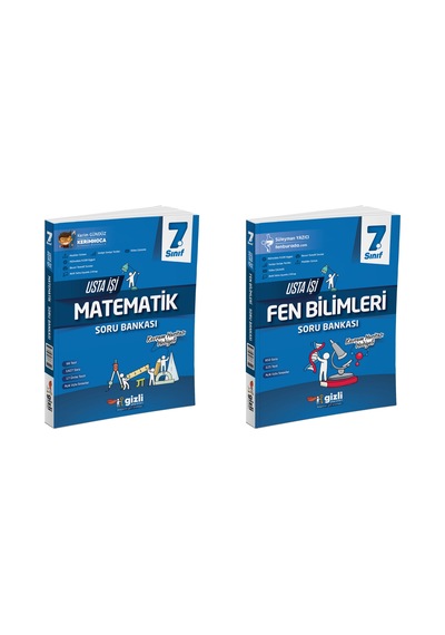 Gizli 2025 7. Sınıf Matematik + Fen Bilimleri Usta İşi Soru + Kavram Haritası Seti 2 Kitap