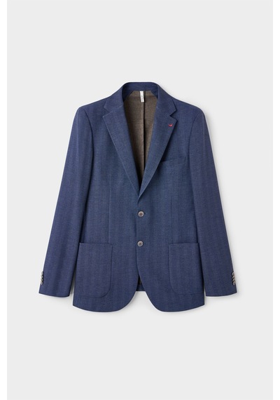 D's Damat Ds Damat Regular Fit Lacivert Armürlü Kumaş Ceket 5hc04ım09488m 101