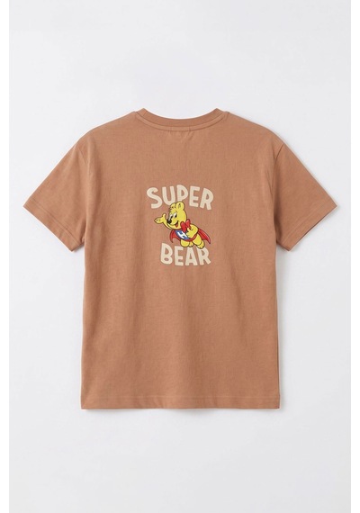 Haribo Lisanslı Yazı Baskılı Çocuk T-shirt Şort Takım Mocha