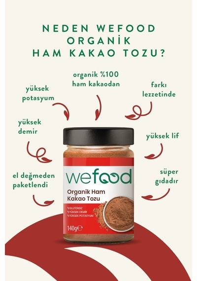 Organik Ham Kakao Tozu 140 Gr.